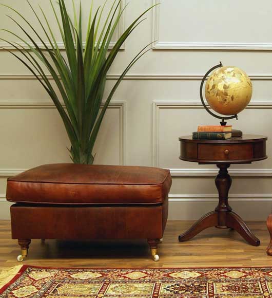 Georgian Leather Wing Back